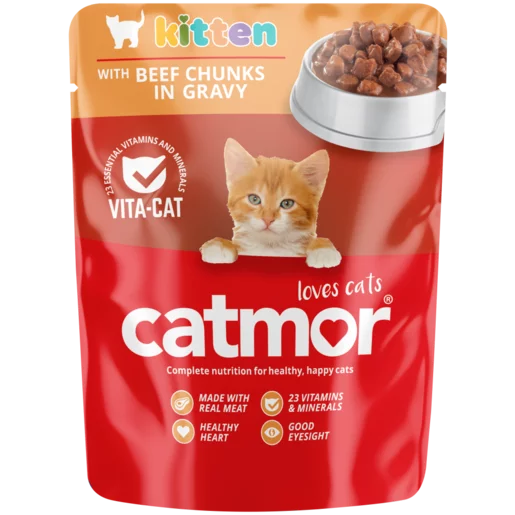 Catmor Kitten Beef Chunks in Gravy Catmor Kitten Beef Chunks in Gravy