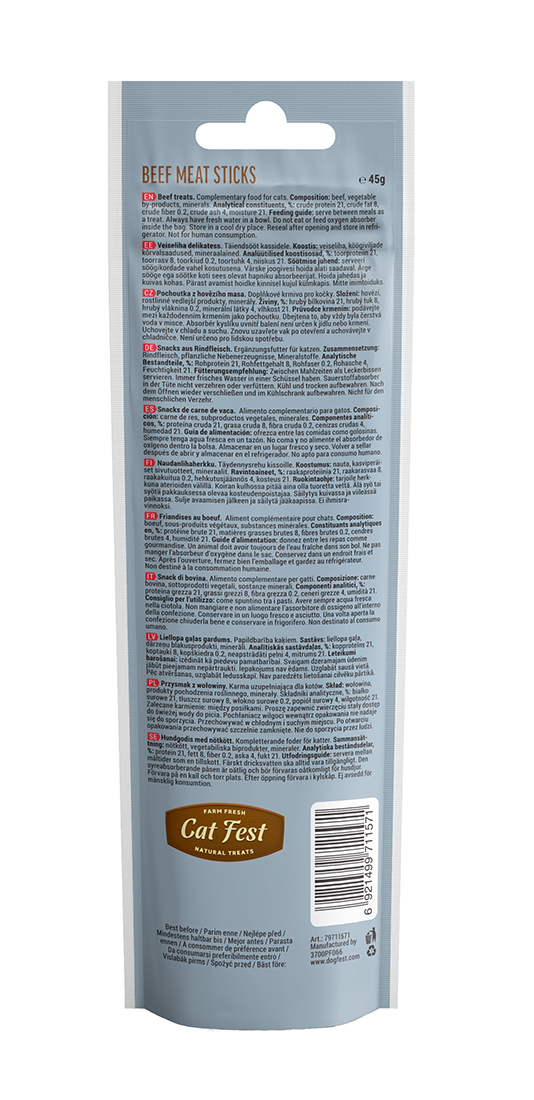 CAT FEST BEEF MEAT STICKS FOR CATS CAT FEST BEEF MEAT STICKS FOR CATS - Image 2