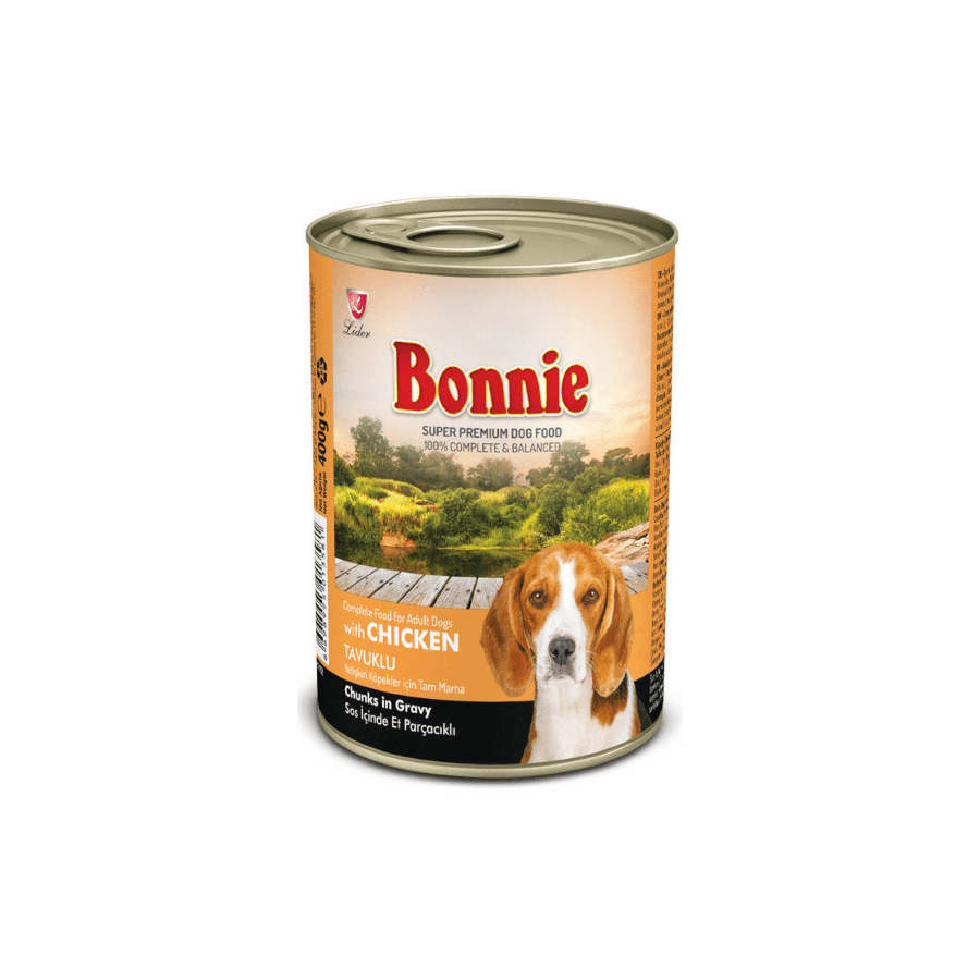 Bonnie Adult Dog Food Canned – Chicken Chunks in Gravy Bonnie Adult Dog Food Canned – Chicken Chunks in Gravy