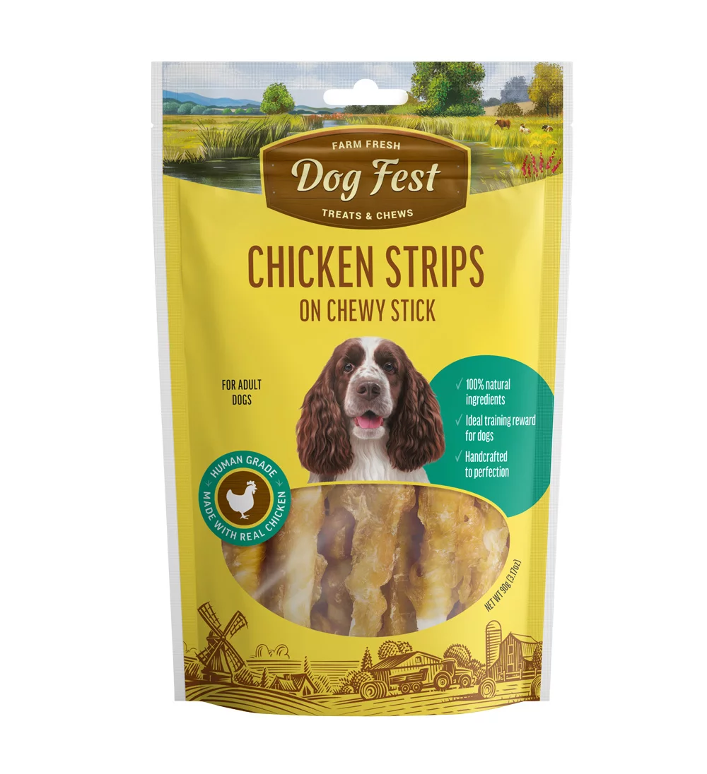 Dog Fest Chicken Strips on Chewy Stick Dog Fest Chicken Strips on Chewy Stick