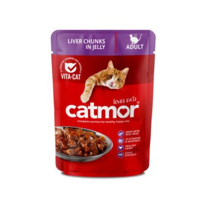 Catmor Adult Liver Chunks in Jelly Cat Food