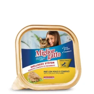 Migliorgatto Adult Cat Food Alutray Pate With Chicken and Rabbit - petsgalleria