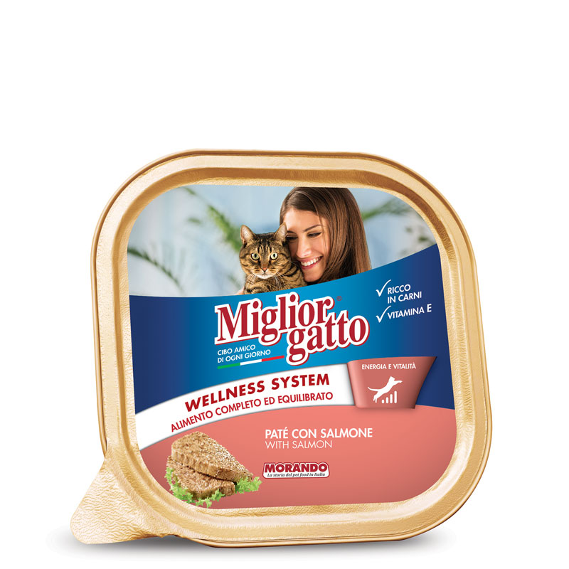 Migliorgatto Adult Cat Food Paté With Salmon Migliorgatto Adult Cat Food Paté With Salmon