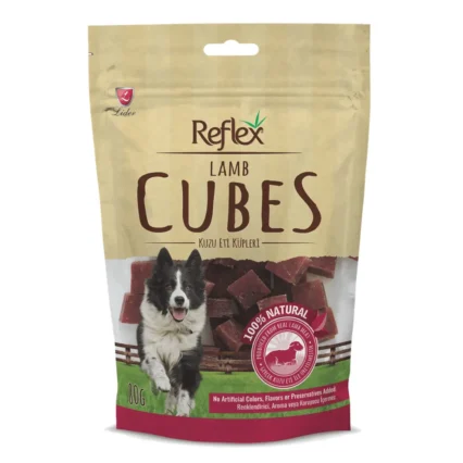 Reflex Dog Treats – 100% Natural Lamb Cubes 80G