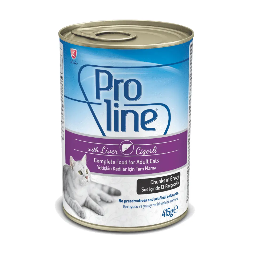 Proline Adult Cat Food Canned – Liver Chunks in Gravy 0.415kg Proline Adult Cat Food Canned – Liver Chunks in Gravy 0.415kg