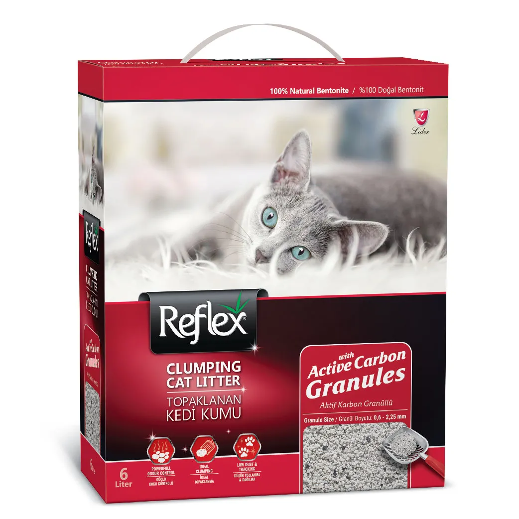 Reflex Activated Carbon Granulated Clumping Cat Litter Reflex Activated Carbon Granulated Clumping Cat Litter