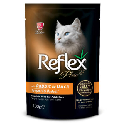 Reflex Plus Adult Cat Food With Rabbit & Duck in Jelly