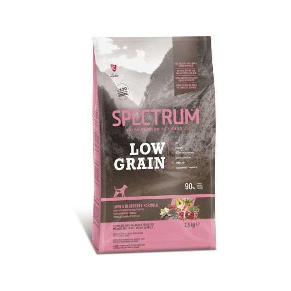 Spectrum Low Grain Puppy Food With Lamb & Blueberry for Medium & Large Breeds Spectrum Low Grain Puppy Food With Lamb & Blueberry for Medium & Large Breeds