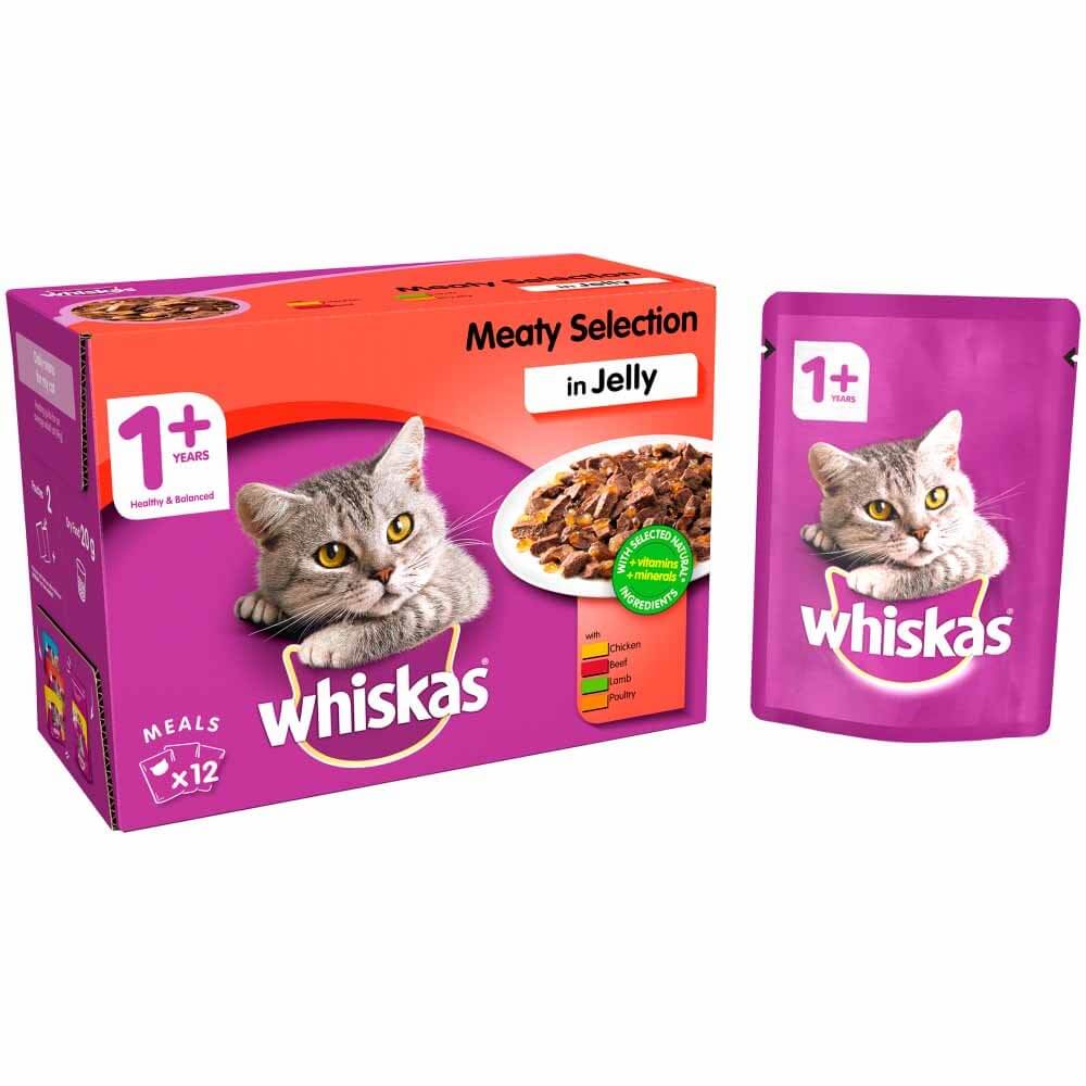 Whiskas Pouch Adult Meat Selection in Jelly (12 Pouches) Whiskas Pouch Adult Meat Selection in Jelly (12 Pouches)