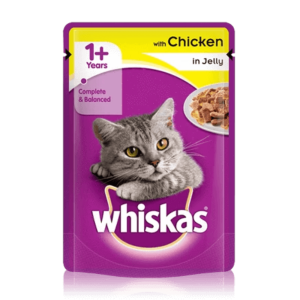 Whiskas Pouch Adult Wet Cat Food chicken in jelly by pets galleria pet store