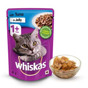 Whiskas Pouch Adult Wet Cat Food tuna in jelly by pets galleria pet store