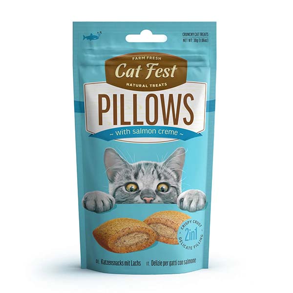 Cat Fest Pillows With Salmon Creme cat fest pillows with salmon creme