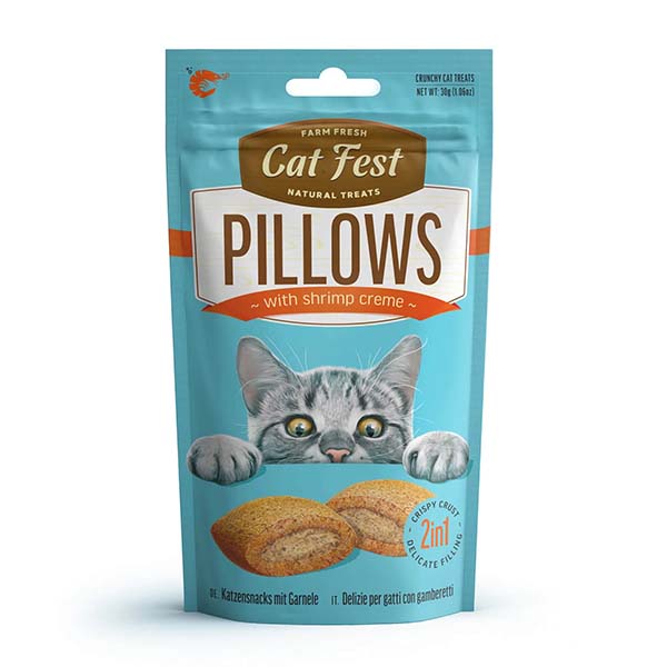 Cat Fest Pillows With Shrimp Creme cat fest pillows with shrimp creme