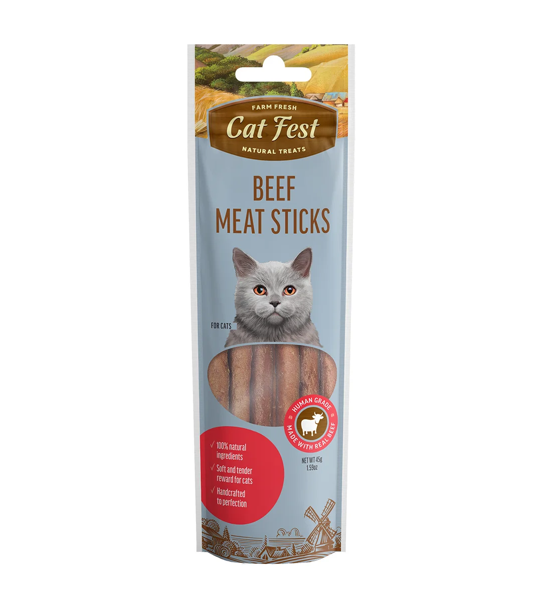 CAT FEST BEEF MEAT STICKS FOR CATS CAT FEST BEEF MEAT STICKS FOR CATS