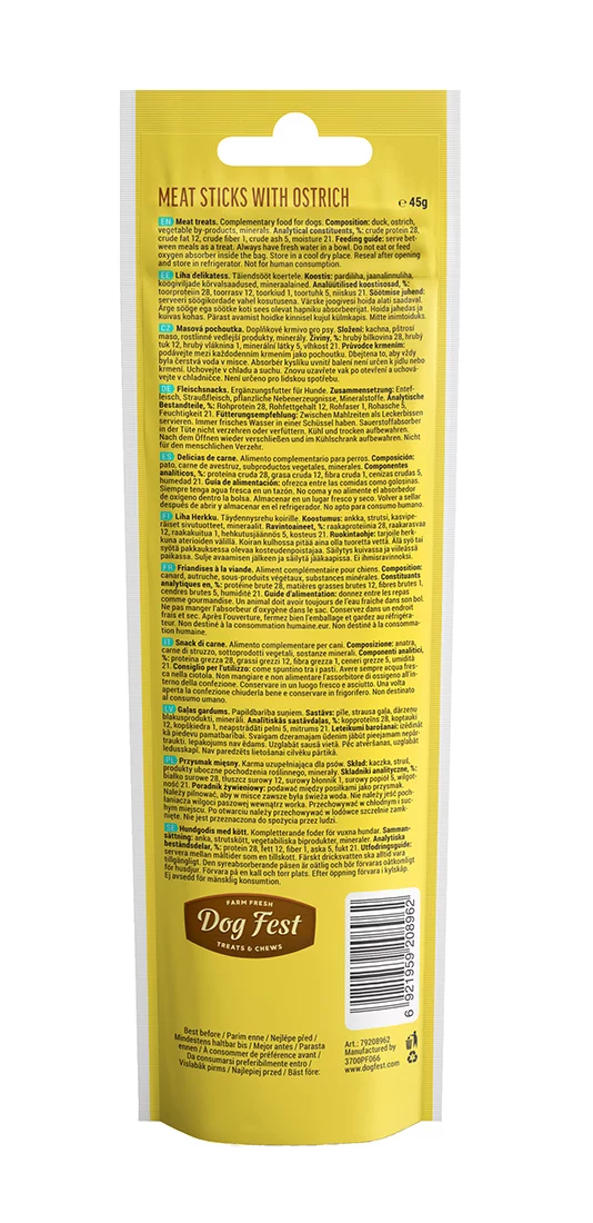 Dog Fest Meat Sticks With Ostrich Dog Fest Meat Sticks With Ostrich - Image 2