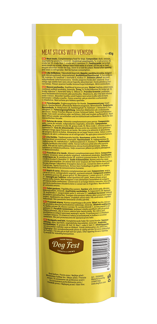 Dog Fest Meat Sticks With Vension - Dog Food Dog Fest Meat Sticks With Vension - Dog Food - Image 2