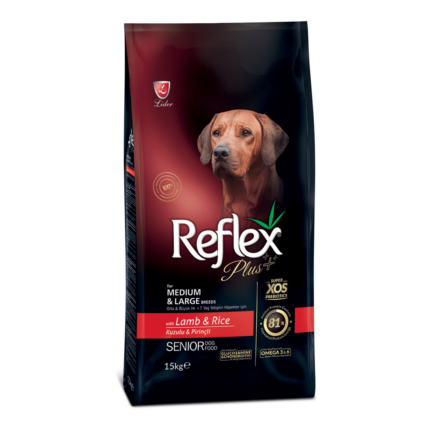 Reflex-Plus-Premium-Adult-Dog-Food-–-Medium-Large-Breed-Senior-Lamb-Rice-15kg-petsgalleria