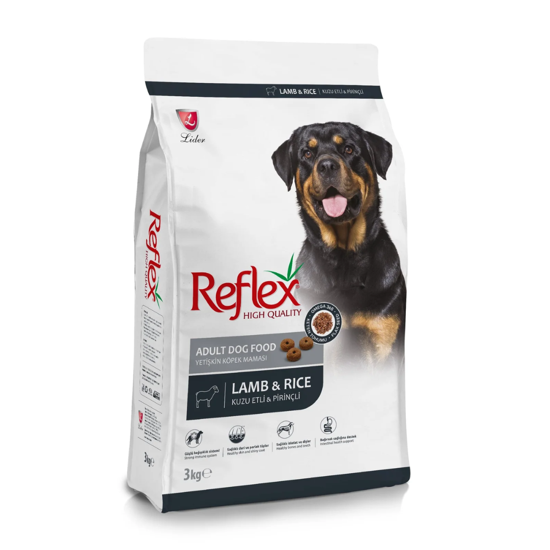 Reflex Adult Dog Food – Lamb & Rice Reflex-Premium-Adult-Dog-Food-–-Lamb-Rice-3kg-petsgalleria