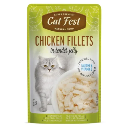 Cat Fest Cat Food Pouches – Chicken Fillets in Tender Jelly - petsgalleria