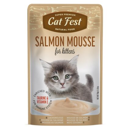 Cat Fest Cat Food Pouches – Salmon Mousse for kittens - petsgalleria