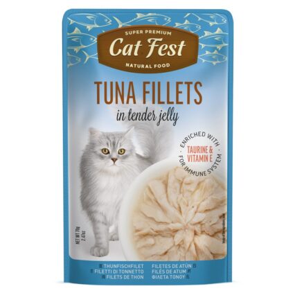 Cat Fest Cat Food Pouches – Tuna Fillets in Tender Jelly - petsgalleria