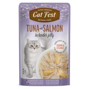 Cat Fest Cat Food Pouches – Tuna with Salmon in Tender Jelly - petsgalleria