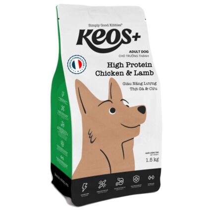 Keos+ Adult Dog Food High Protein – Chicken & Lamb - petsgalleria