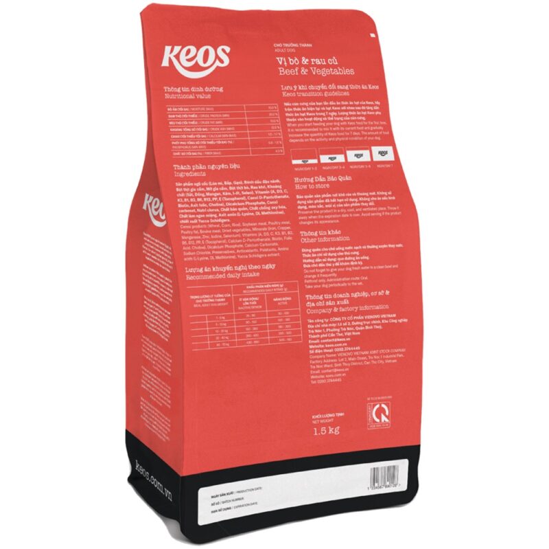 Keos Adult Dog Food – Beef and Vegetables Keos Adult Dog Food – Beef and Vegetables - petsgalleria