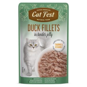 Cat Fest Cat Food Pouches – Duck Fillets in Tender Jelly - petsgalleria