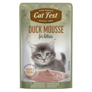 Cat Fest Cat Food Pouches – Duck Mousse for Kittens - petsgalleria