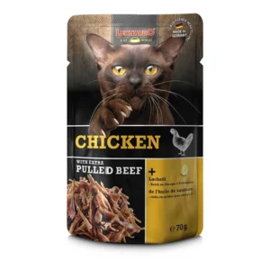 Leonardo Chicken + Extra Pulled Beef Cat Food - petsgalleria