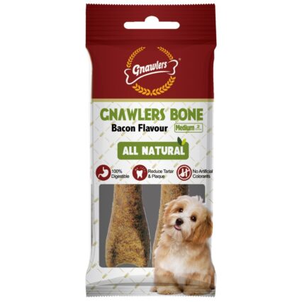Gnawlers Bacon Bone Dog Treat - petsgalleria
