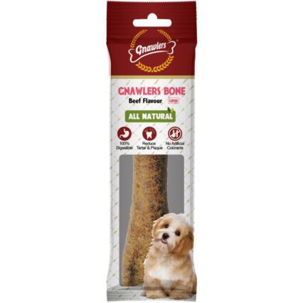Gnawlers Beef Bone Dog Treat - petsgalleria