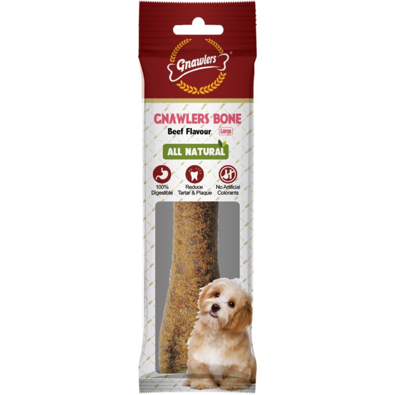 Gnawlers Beef Bone Dog Treat Gnawlers Beef Bone Dog Treat - petsgalleria