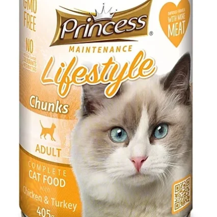 Princess Chicken and Turkey Chunks Cat Food - petsgalleria