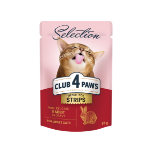 Club 4 Paws Cat Strips Rabbit in Gravy - petsgalleria