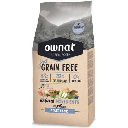 Ownat Just GF Lamb Adult Dog Food - petsgalleria