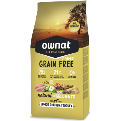 Ownat Prime Grain Free Junior Dog Food (Chicken & Turkey) - petsgalleria
