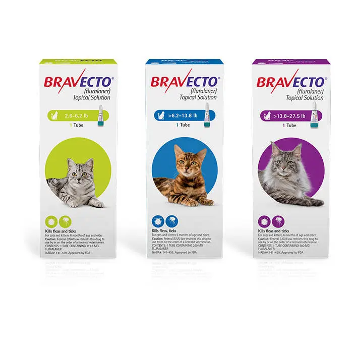 Bravecto Flea and Tick Treatment for Cats Bravecto Flea and Tick Treatment for Cats by Pets Galleria Pet Store