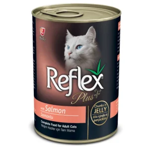 Reflex Plus Adult Cat Food Canned – Salmon Chunks In Jelly by Pets Galleria pet store
