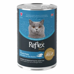 Reflex Plus Adult Cat Food Canned – Salmon Chunks In Jelly by Pets Galleria pet store