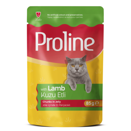 Proline Adult Cat Food Pouch – Lamb Chunks In Jelly by pets galleria pet store