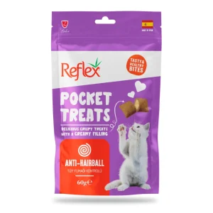 Reflex Cat Pocket Treats Hairball Control by pets galleria pet store