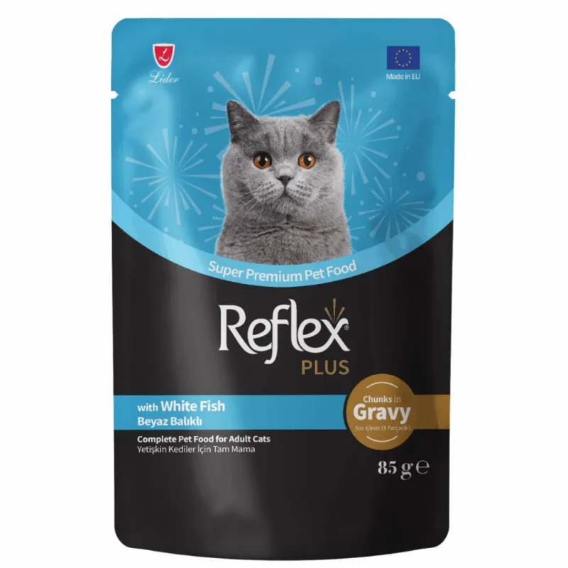 Reflex Plus Cat Food Pouch Reflex Plus Cat Food Pouch – White Fish Chunks In Gravy by pets galleria pet store
